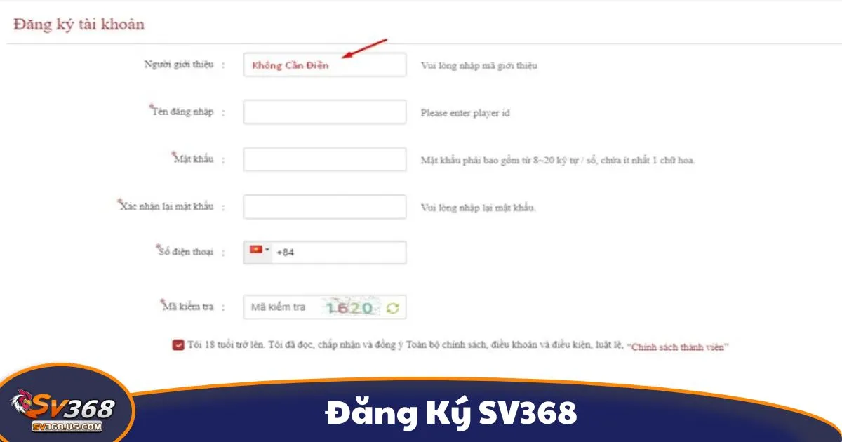 Đăng Ký SV368 – Tạo Tài Khoản Miễn Phí, Tham Gia Cá Cược Ngay 1 Cách Đăng Ký Tài Khoản Tại SV368 Chỉ Trong 1 Phút
